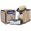 CAFFÈ BORBONE Simplymoon Macchina da Caffè a Cialde (Sabbia, Macchina + Cialda Blu + Kit Ecologico)
