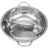 HOgardenME Pentola calda con due scomparti in acciaio inox per piatti deliziosi su fornelli a induzione o a gas (28 cm)
