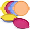 Spetebo Set di 8 piatti da torta riutilizzabili in plastica, colorati, 20 cm, da campeggio, infrangibili, riutilizzabili, piatti da picnic, per alimenti, lavabili in lavastoviglie