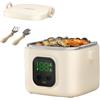 CYTBEK Scatola pranzo elettrica senza fili riscaldatore alimentare portatile 14000mAh con timer intelligente, contenitore in acciaio inossidabile da 800ml per ufficio e viaggio 800ml