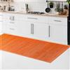 CosìCasa Tappeto Bamboo Cucina Antiscivolo Lavabile | Passatoia Cucina Idrorepellente, Facile da Pulire e Realizzata con Materiali Sostenibili | Tappeto Bambu Tinta Unita (Arancione, 50x120)