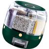 Zgehnao Contenitore multicerealicereale con 6 scomparti, girevole a 360 gradi, dispenser per riso da cucina, cereali secchi