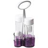 Omada Design Portacondimenti con Oliera, Acetiera, Spargisale, Spargipepe, Base in Plastica e Ampolle in Vetro, Made in Italy, Linea Trendy, Viola