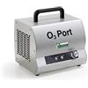 SIRMAN | OZONIZZATORE portatile per Ambienti SaniSirman O3 PORT 28 in alluminio e acciaio | Generatore Ozono portatile per superfici max 360 mq |Dotato di Timer 0-60 min - Colore ACCIAIO (Argento)