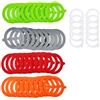 Hyuwdai 10 guarnizioni in silicone per barattoli ermetici in gomma, a prova di perdite, per barattoli con chiusura a clip, colore rosso