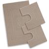 SpazioTessile Tappeto Bagno Scendi Doccia Spugna cm 45x60-60x90-60x120-60x180 Cotone Greca Made in Italy (Beige, Set 3 Pezzi)