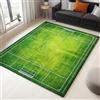 Generico Tappeto Salotto Campo Da Calcio Verde 160x230cm Tappeti Camera da Letto Lavabile, Tappeto Soggiorno Pelo Corto Moderni Morbido Antiscivolo Tappeti Decor