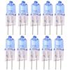 UGEFKMQ 10Pc Lampadine Alogene G4 12V 20W Lampada Alogena Bianco Caldo 4000K Lampadina Alogena Al Tungsteno G4 Base Bi-Pin Dimmerabile Blu 35W