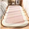 Ergocar Tappeto Da Camera Da Letto, Artificiale Tappeto Soffice Comodino Peluche Decorazioni Per La Casa Floreale Adatto Per Bagno, Cucina, Camera Da Letto, Decorazione Per La Casa
