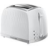Russell Hobbs Tostapane a nido d'ape per 2 fette (fessure extra larghe, funzione di sollevamento elevato, 6 livelli di doratura, funzione di congelamento/annullamento/riscaldamento, vassoio raccoglibr