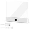 Jurtmy Lampada da lettura a libro, portatile, piatto, lampada da lettura piatta con 3 colori e timer, luce trasparente e adatta per dipingere, 18,5 x 2,25 x 15,3 cm (bianco)