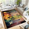 GDJSMIN Grande Tappeto Soggiorno,90×150Cm,Tema Musicale Tappeto Camera Da Letto,Chitarra Elettrica Acquerello,Lavabile In Lavatrice,Morbido Antiscivolo,Per Sala Da Pranzo,Cucina, Multicolore