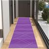 BORKOY Tappeto Corridoio Lungo Moderno Viola Antiscivolo Lavabile - Passatoia Cucina 40x200cm Runner per Soggiorno, Camera da Letto, Ingresso - Pelo Corto per Interni con Design Contemporaneo