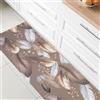 Nada Home Tappeto cucina passatoia antiscivolo a metro stampa digitale Piume gommato 7122