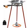 Bricolemar Paellero a Gas 35 cm + Kit Completo (Paellera 40 cm + Gambe Rinforzate + Regolatore + Tubo + Grembiule)