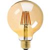 Leo's Light Lampadina a LED G125 E27 12W Bianco Calda 2200K 1200LM Globo Retrò Edison Filamento Lampadina Sostituire 100W a Incandescenza (Amber)