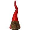 Generico cornetto portafortuna con maschera pulcinella,corno portafortuna