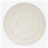 HOMESCAPES Tappeto tessuto piatto in cotone traforato, tappeto rotondo beige, 120 cm
