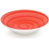 Generico Memento Table Set 6 piatti Fondi 23 cm in ceramica Made in Italy, dipinti a mano (Rosso, Fondi)