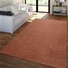 TT Home Tappeto Salotto Moderno, Camera da Letto, Pelo Corto, Lavabile, Monocolore Pastello, Facile da Pulire, Colore: Marrone Arancia, Dimensione:160x220 cm