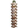 Smarbettiy - Scarpiera pieghevole senza assemblaggio, organizer per scarpe in legno con 2-9 ripiani, scaffale salvaspazio sottile per ingresso, dormitorio, appartamento, armadio (9 strati marrone)