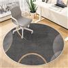 Odot Tappeto Sedia Ufficio Gaming Rotondo, Tappeto Salvapavimento Antiscivolo Protettore del Pavimento Tappetino per Sedia da Ufficio con Ruote per Parquet, Piastrelle (Minimalismo nordico 5,120cm)
