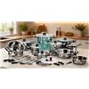 Bavaria ottingher BATTERIA PENTOLE 36 PEZZI ACCIAIO INOX TRIPLO FONDO INDUZIONE BAVARIA OTTINGHER