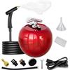OUTIGO Pulitore a vapore portatile, ad alta temperatura per cucina, 2000 W, elimina grasso e olio in molti settori della cucina, auto, pavimenti, mobili, vetro, piastrelle. (rosso-a)