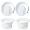 MEETOOT 2 coperchi in vetro per brocca d'acqua da 75 mm, in plastica per uso alimentare, antipolvere, resistenti agli spruzzi, per brocca d'acqua, brocca da bistrot, bianco