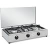 Franza Fornello 3 fuochi a gas Metano per uso esterno in acciaio inox Made in Italy - 300/AGP/MT