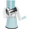 Luqeeg Grattugia per Verdure, Grattugia da Taglio a Rotazione a Manovella, Utensile da per Grattugia Manuale con Lame in Acciaio Inox 3 Tipi Macina Formaggio per Verdure Formaggio e Noci