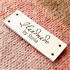 HERSTL 25 Etichette Personalizzate In Pelle, Con Logo Personalizzato O Testo, Per Cappelli E Maglieria