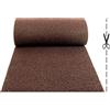 Olivo Tappeti OLIVO.shop | TWIST zerbino ricciolo vinilico, tappeto asciugapasso drenante antiscivolo, zerbino ingresso esterno gomma, marrone varie misure (100x400 cm)