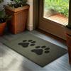 Brubaker Zerbino per Esterni e Interni - Zampe - 45 x 75 cm - Tappeto per Ingresso in 100% Fibra di Cocco, Antisporco e Antisdrucciolo - Impermeabile - Stuoia per Proprietari di Cani e Gatti - Grigio
