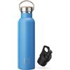 Numada - Bottiglia termica in acciaio inox 600ml Blu con due pareti sottovuoto e rivetti in ceramica, mantiene fresca 24H e calore 12H | Bocca lunga | Senza BPA | Include 2 spine (1 sport)