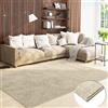 VIMODA Tappeto da soggiorno in tinta unita morbido, stile moderno, pelo corto, Colore: beige. Dimensioni: 160 x 220 cm.