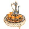 HIKUUER Set di tazze da caffè e teiera, 280 ml, teiera Each Teacup, 25 ml, servizio da tè per decorazione, 6 tazze, caffettiera vintage per soggiorno, sala da pranzo, azienda