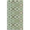 Panorama Tappeto Vinile Cucina Bagno - Varie Dimensioni - (Piastrella Idraulica Orientale Verde 40x80 cm)