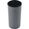 WAZUBC Ceppo universale rotondo per coltelli, porta coltelli universale senza coltelli, piccolo organizer salvaspazio per controsoffitto (grigio)