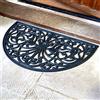Garden Mile Zerbino in gomma, per interni ed esterni, antiscivolo, resistente, resistente, adatto per roulotte, casa, ufficio, 45 x 75 cm (mezza luna)