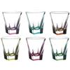 RCR Cristalleria Italiana RCR Set 6 bicchierini liquore 60 ml, Ø 6 x H6 cm in vetro con fondo colorato - Fusion Color
