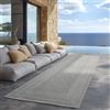 Carpettex Tappeto da Esterno Grigio 80x250 cm, Ideale per Cucina, Balcone, Terrazza, Soggiorno e Sala da Pranzo, Design a tinta unita con bordo