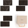 CREATE/STONE STUDIO/Tostiera per panini, grill e waffle Sabbia / 3 piastre intercambiabili: Grill, waffle e panini, antiaderente, apertura 100º, retro, 800W