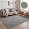 Paco Home Tappeto Soggiorno a pelo corto, moderno motivo geometrico astratto, effetto 3D, disegno arcobaleno e a quadri, lucido e lussuoso tono su tono, Colore:Antracite - Arco, Dimensione:80x250 cm