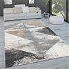 Paco Home Tappeto Salotto Moderno Pelo Corto Pastello Vintage Astratto Diversi Stili, Dimensione:60x100 cm, Colore:Grigio