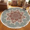 Tomifine Tappeto Bohémien Mandala Floreale Rotondo Antiscivolo Lavabile in Lavatrice Morbido Tessuto per Soggiorno Camera da Letto Cucina Vintage Corridoio Sala (80 cm, Marrone)