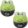 Gsycle 2 Pezzi Timer Da Cucina, Carino Timer Cucina Frog Cartoon Macchinario Timer Cucina Gadget Cucina Accessori Cucina Particolari Cucina Sveglia(Verde)