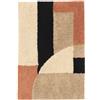 RugVista Cadiz, Tappetino da bagno, Moderni, 60 x 90 cm, Rettangolare, Pelo medio, Lavabile in lavatrice, Beige/Terracotta