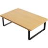 BlesConi Scaffale sopra il microonde, ripiano per tostapane/stampante, supporto per friggitrice ad aria, staffa in metallo e legno copertura piano cottura a induzione 40x30cm (giallo)