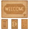 Olivo Tappeti OLIVO.shop SAND - Zerbino moderno, Zerbino ingresso cocco, Zerbini cocco e gomma, Tappeto con scritte, vari disegni, 40x60 cm (WELCOME)